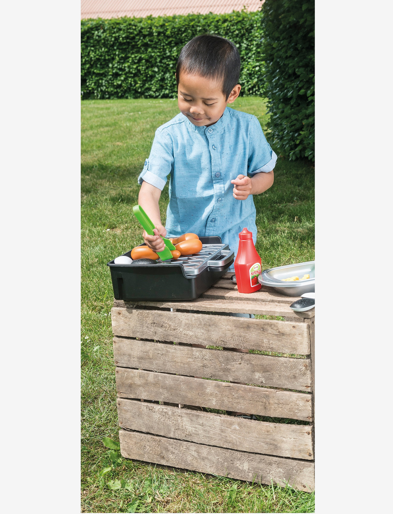 Dantoy - BBQ  DELUXE SET-79 PCS CTN. - lekemat & lekekaker - red, brown, yellow, green, silver, white, black - 2