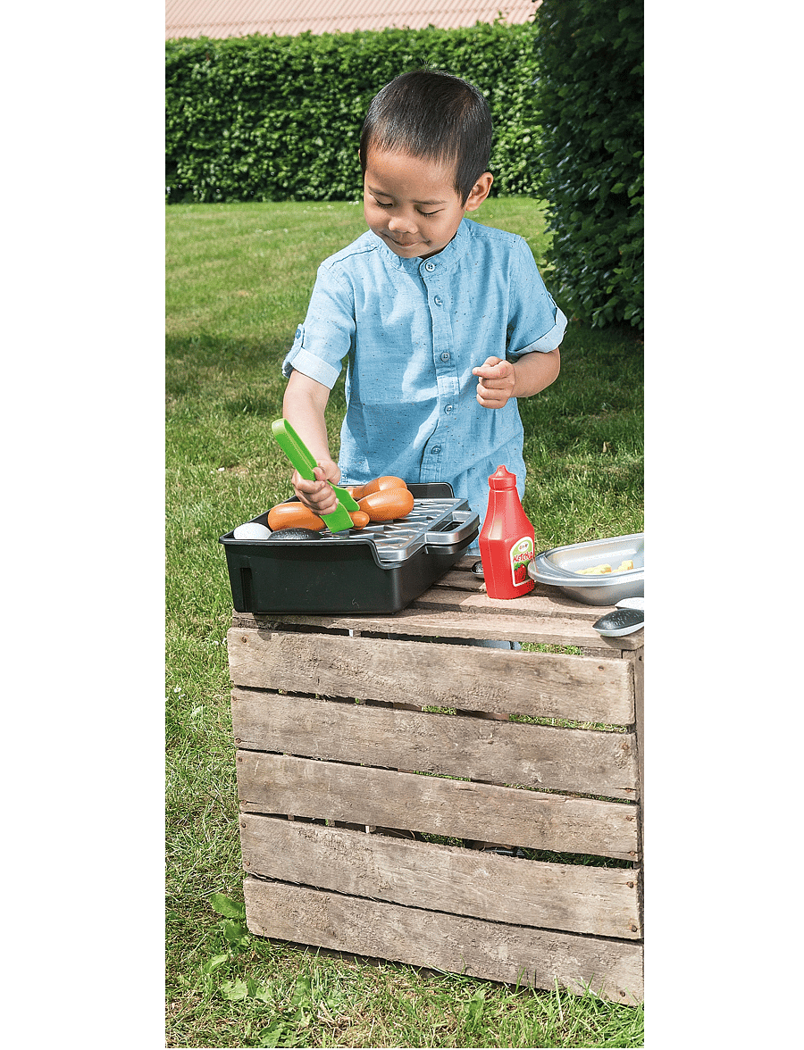Dantoy - BBQ DELUXE SET-79 PCS CTN. - legemad & legekager - red, brown, yellow, green, silver, white, black - 2