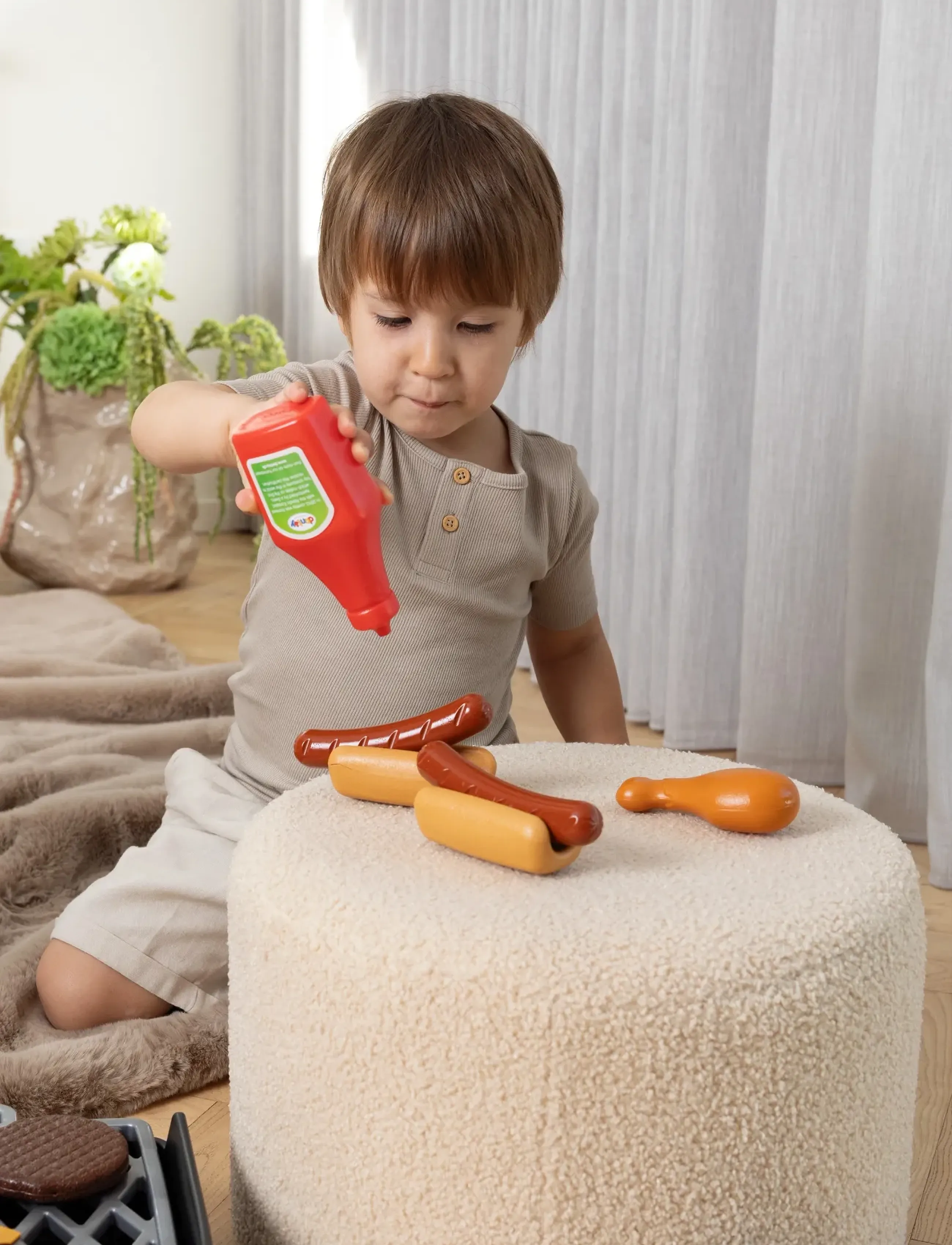 Dantoy Bbq Playfood-56 Pcs Ctn., 38X 23X 9 cm, Toy Kitchen & Accessories, Mehrfarbig/gemustert - Food Cakes, Kinder