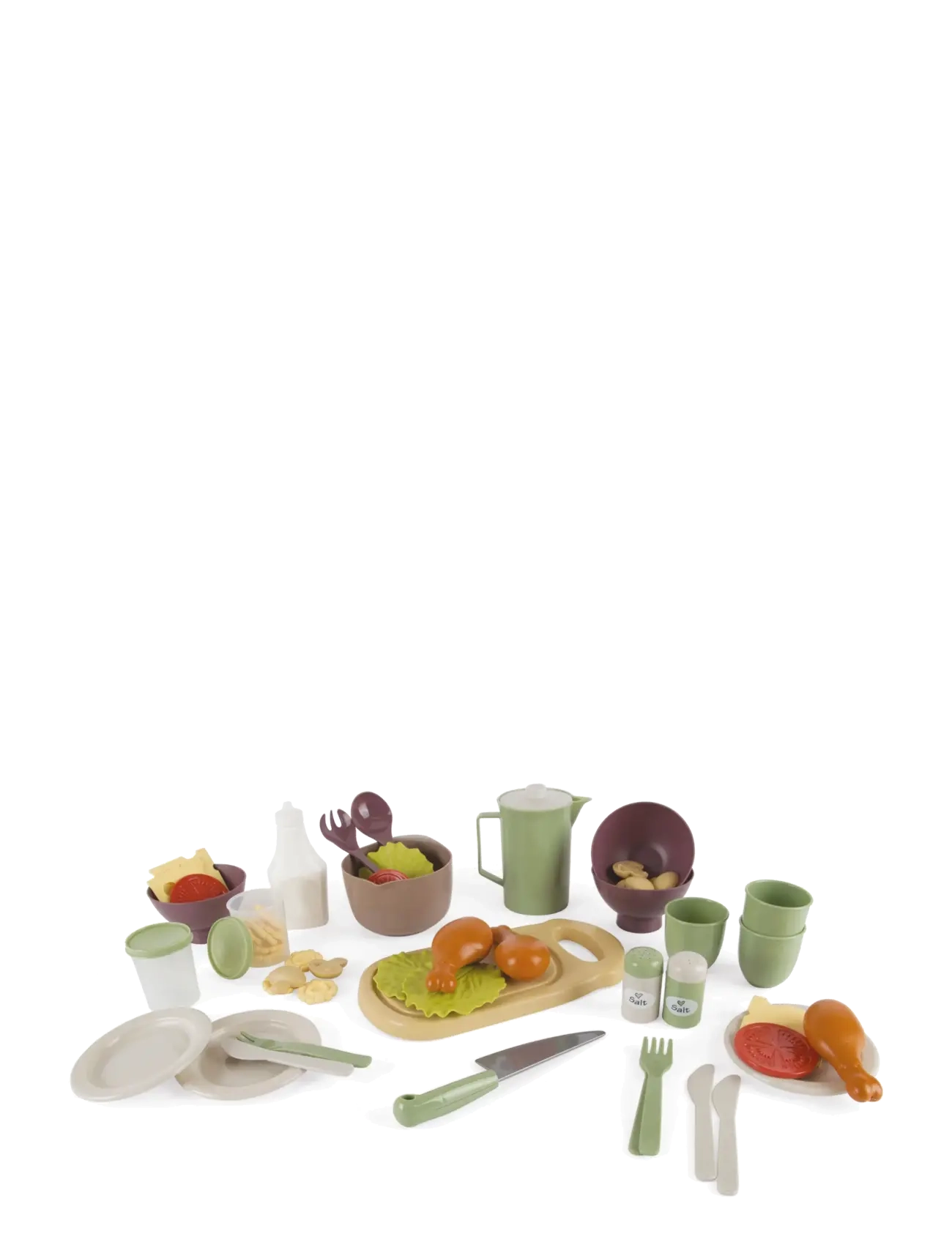 Dantoy GG SALAD SET, 56 PCS - Tilbehør til legekøkkener - VARIOUS / green
