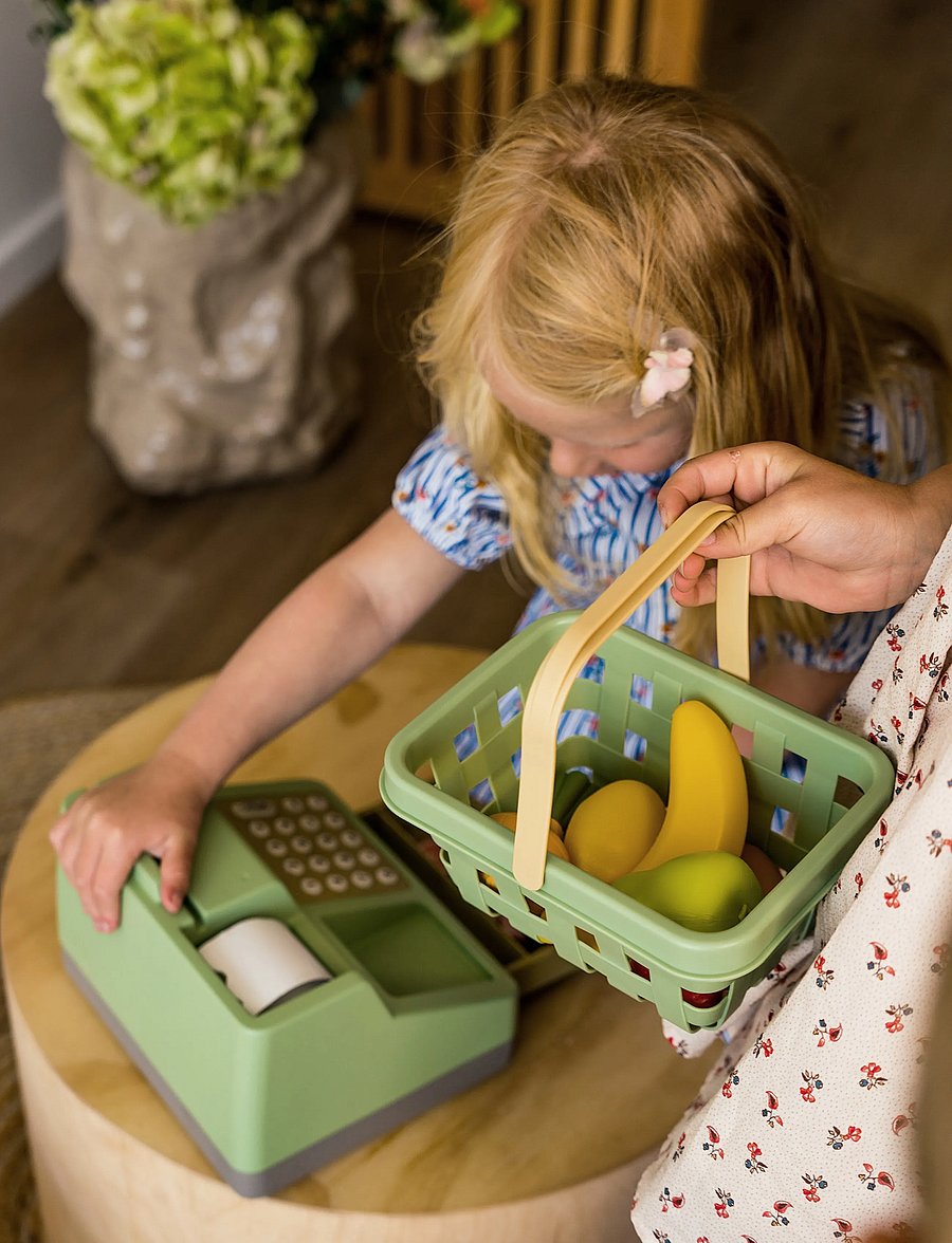 Dantoy - GREEN GARDEN GROCERY BASKET SET - spielzeuglebensmittel & -torten - green - 0