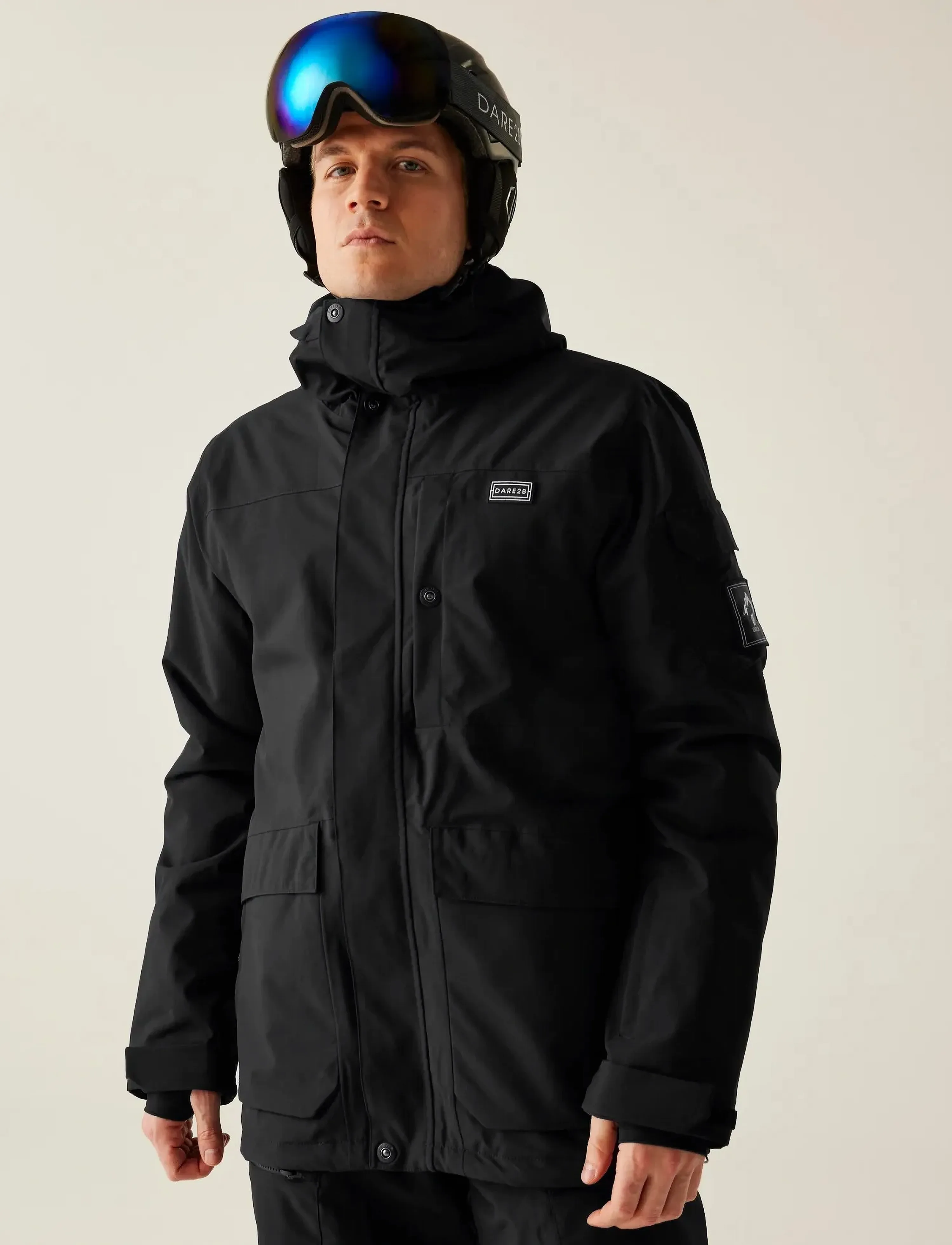 Dare2b Twin Tip Jacket, Mænd, Skijakke Med Hætte, Sort, Str: XL