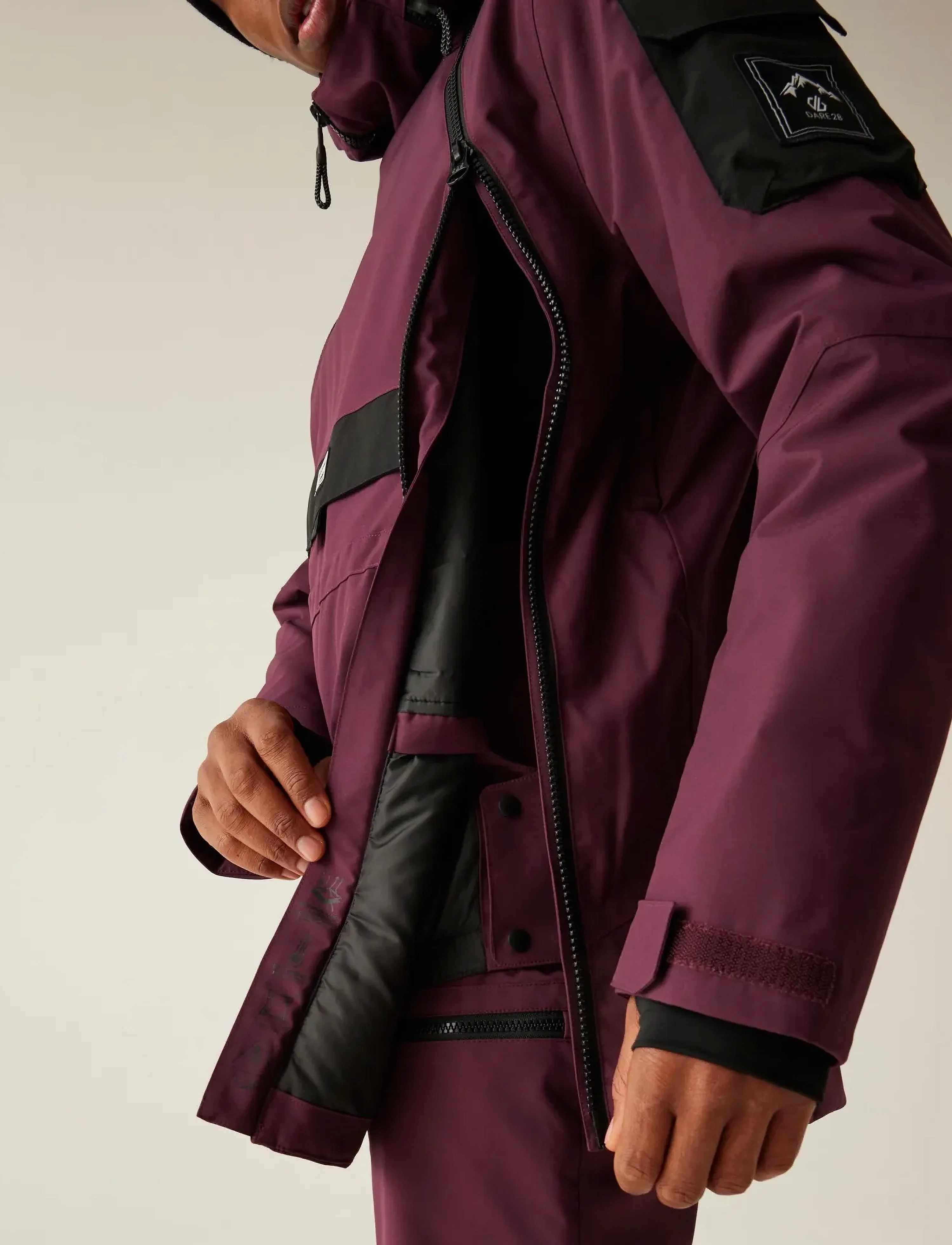 Dare2b T-Bar Overhead II Jacket - Anoraks - FIG/BLACK / burgundy