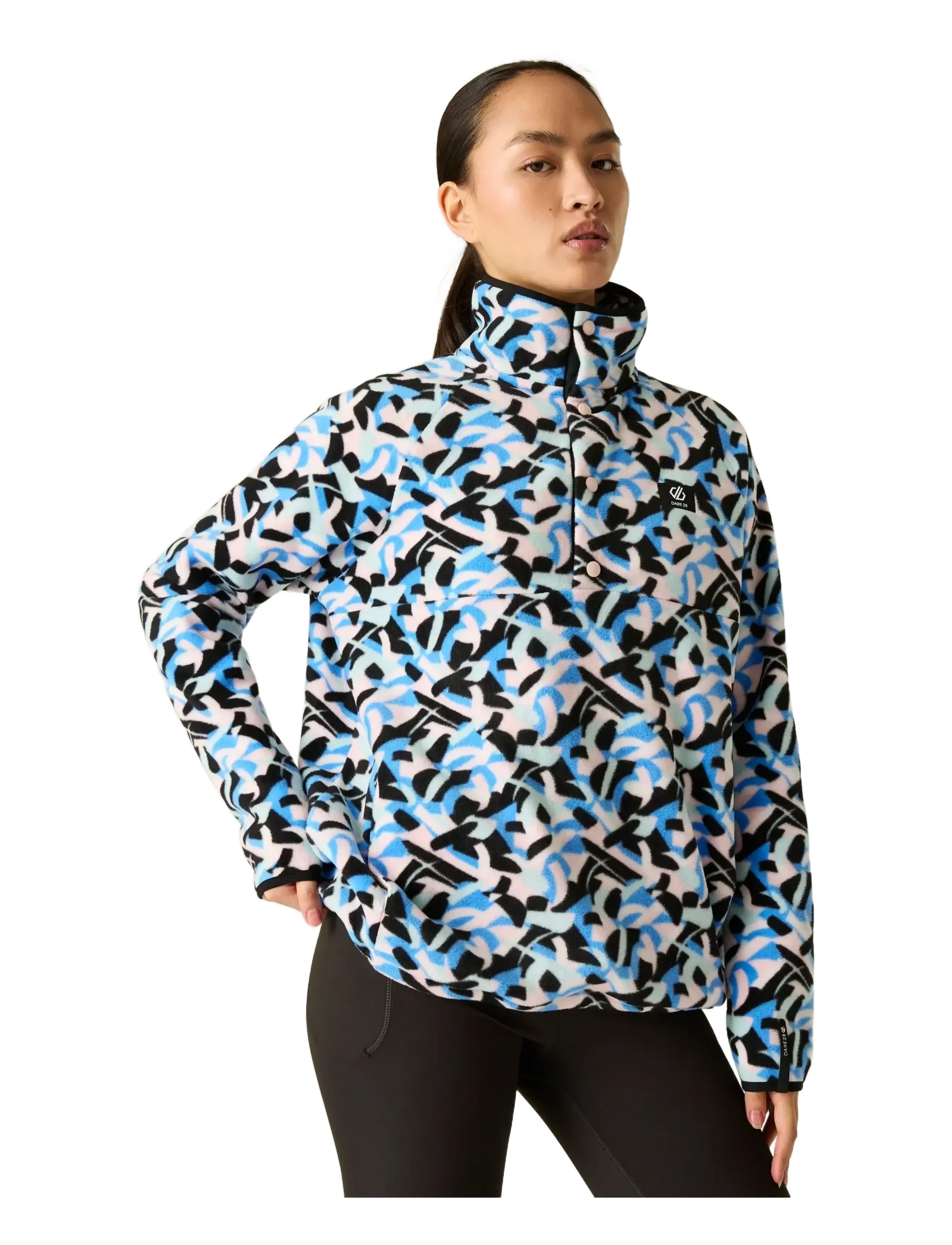 Dare2b WmsPrintedFleece - Tøj - MVMNTANMLPRT / blue
