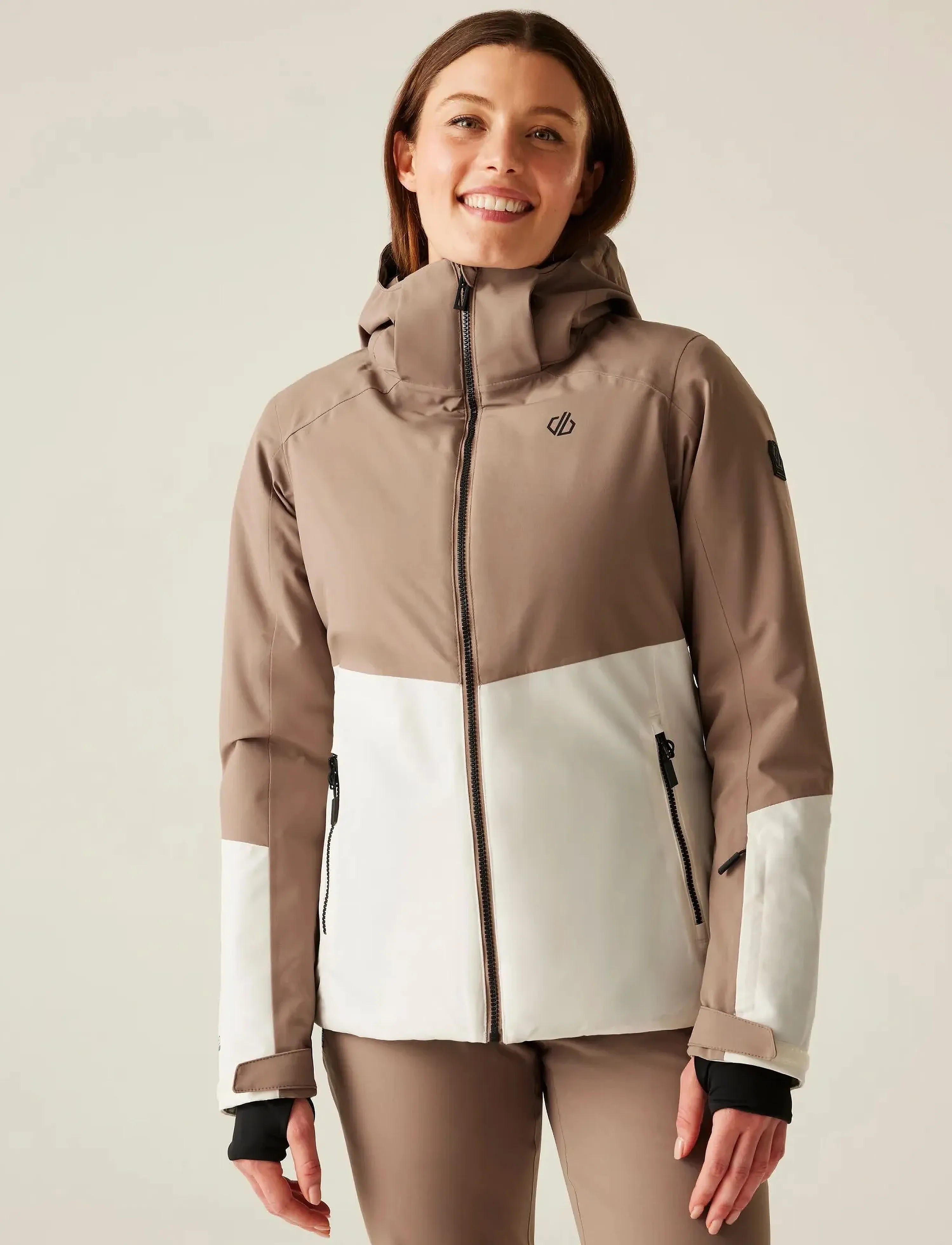 Dare2b Flurry Ii Jacket, L, Beige, Sport Jackets > Sport Ski Jackets, Dame