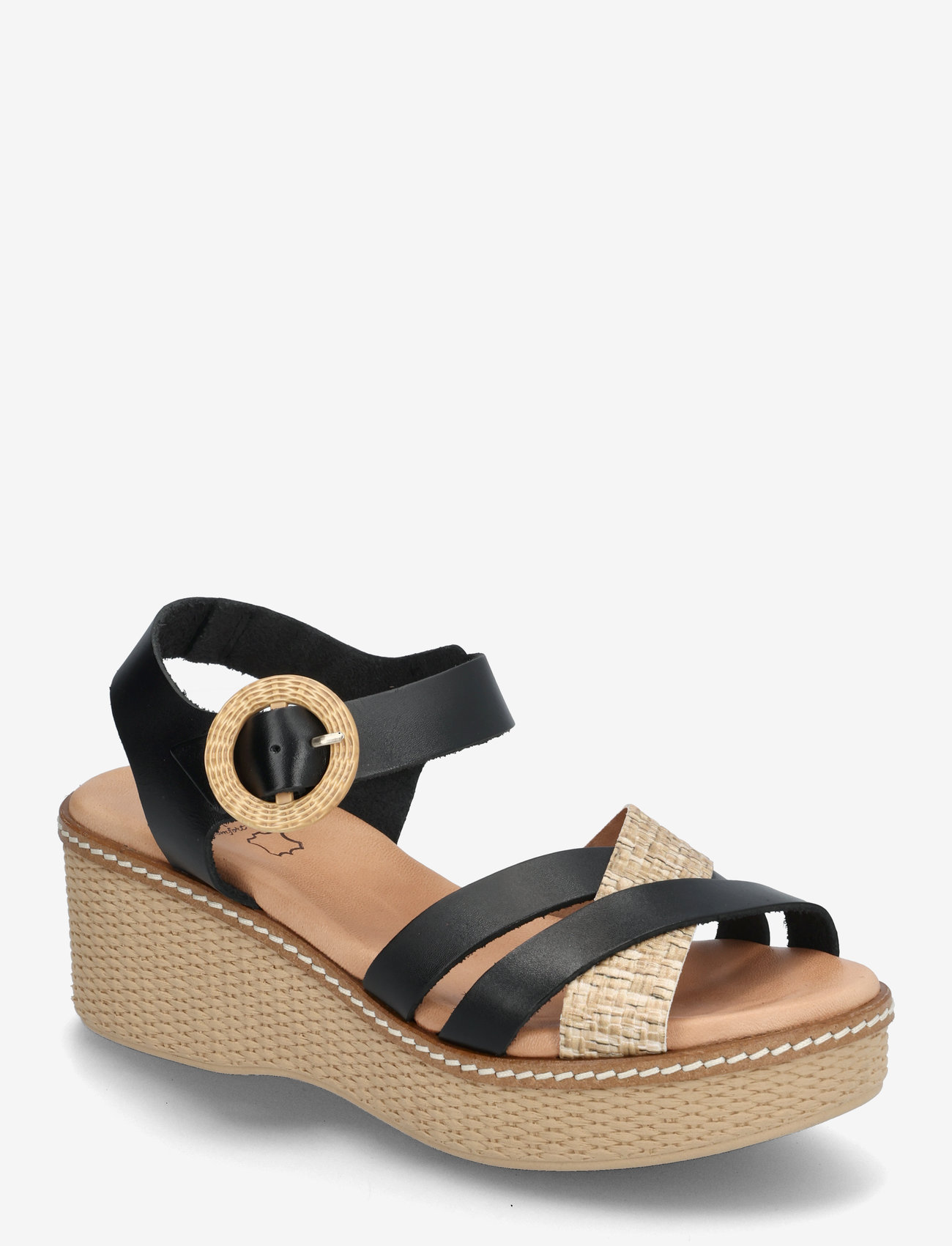 Dasia - Flora - platvormkingad - black - 0