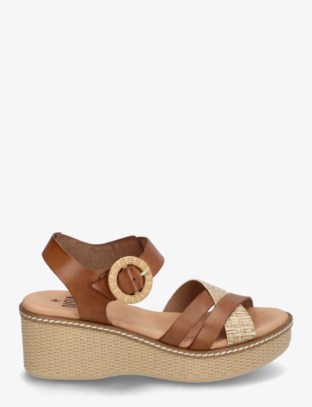 Dasia - Flora - talons compensés - cognac - 1