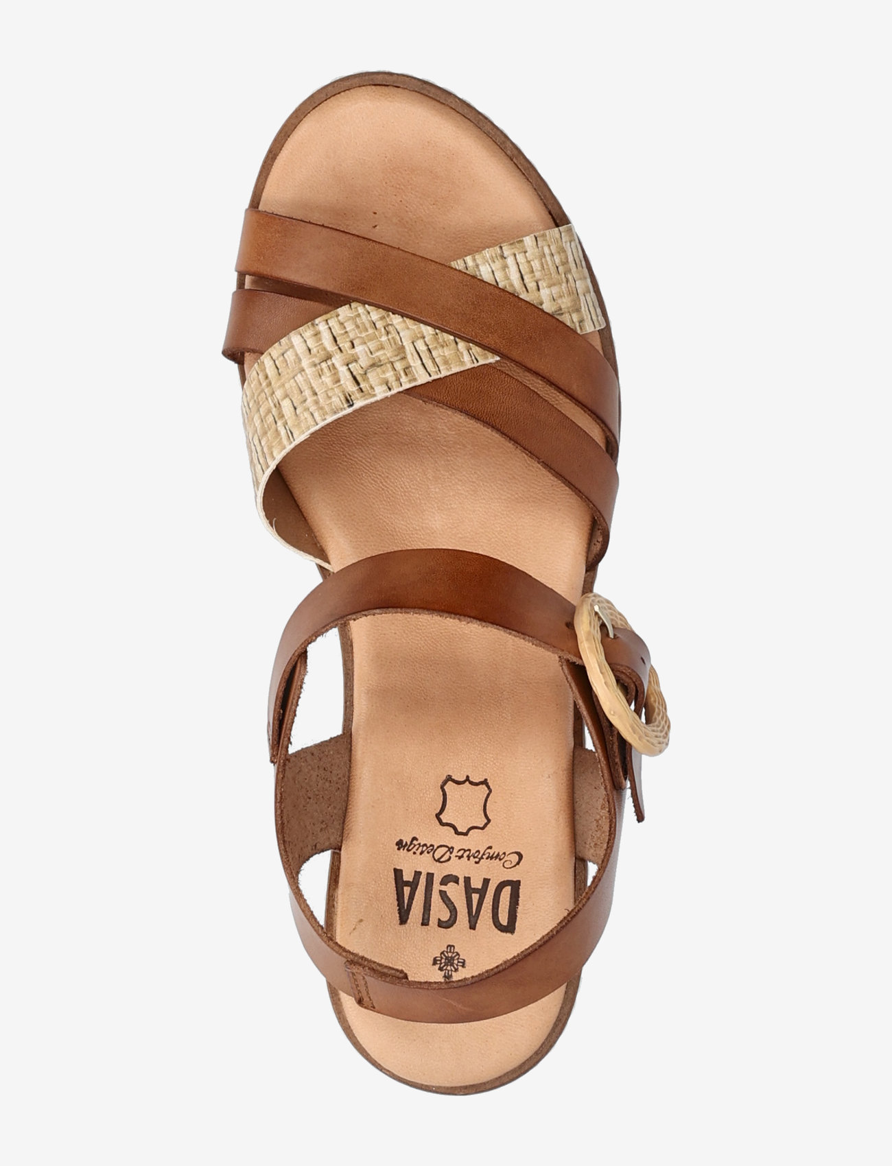 Dasia - Flora - wedges - cognac - 3