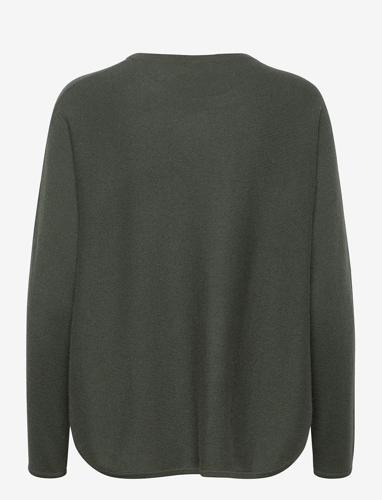 Davida Cashmere - Curved Sweater - cashmere - army green - 2