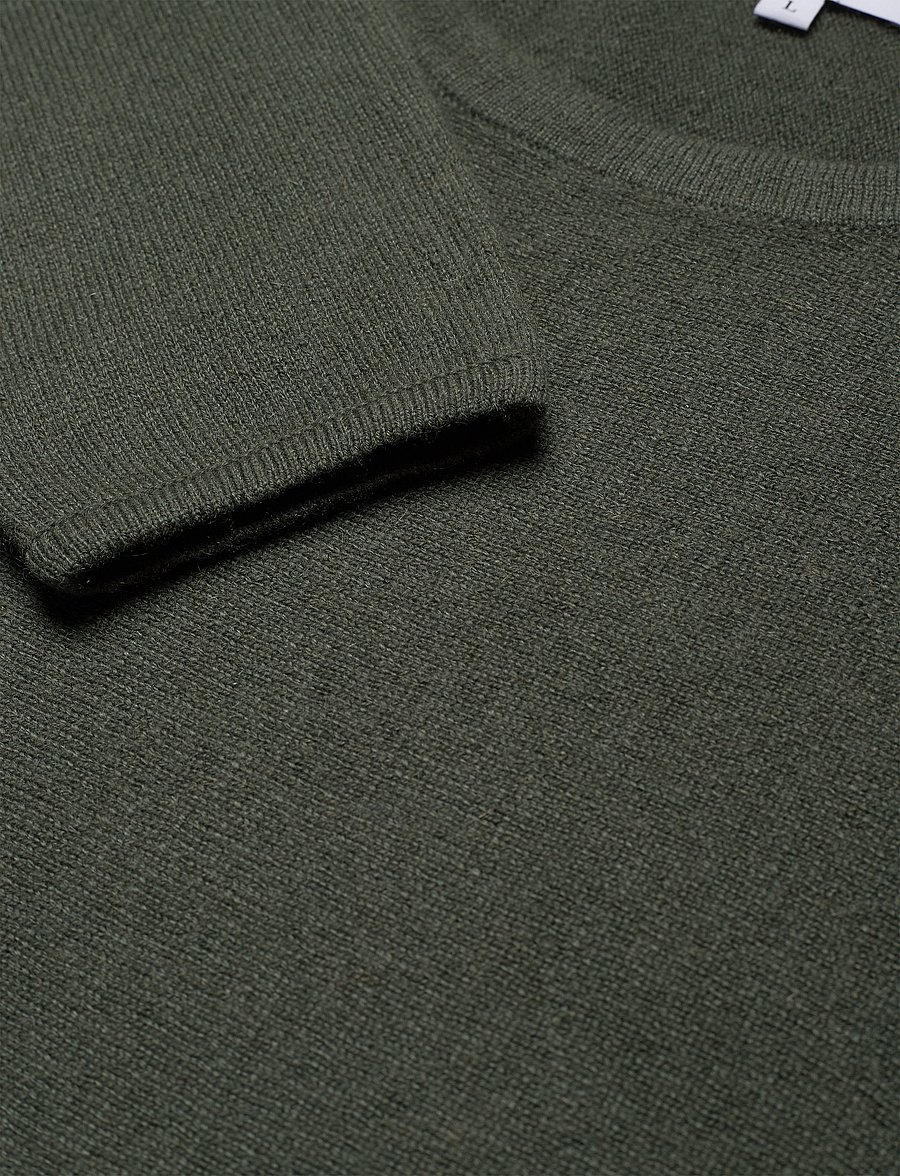 Davida Cashmere - curved sweater - kašmiir - army green - 3