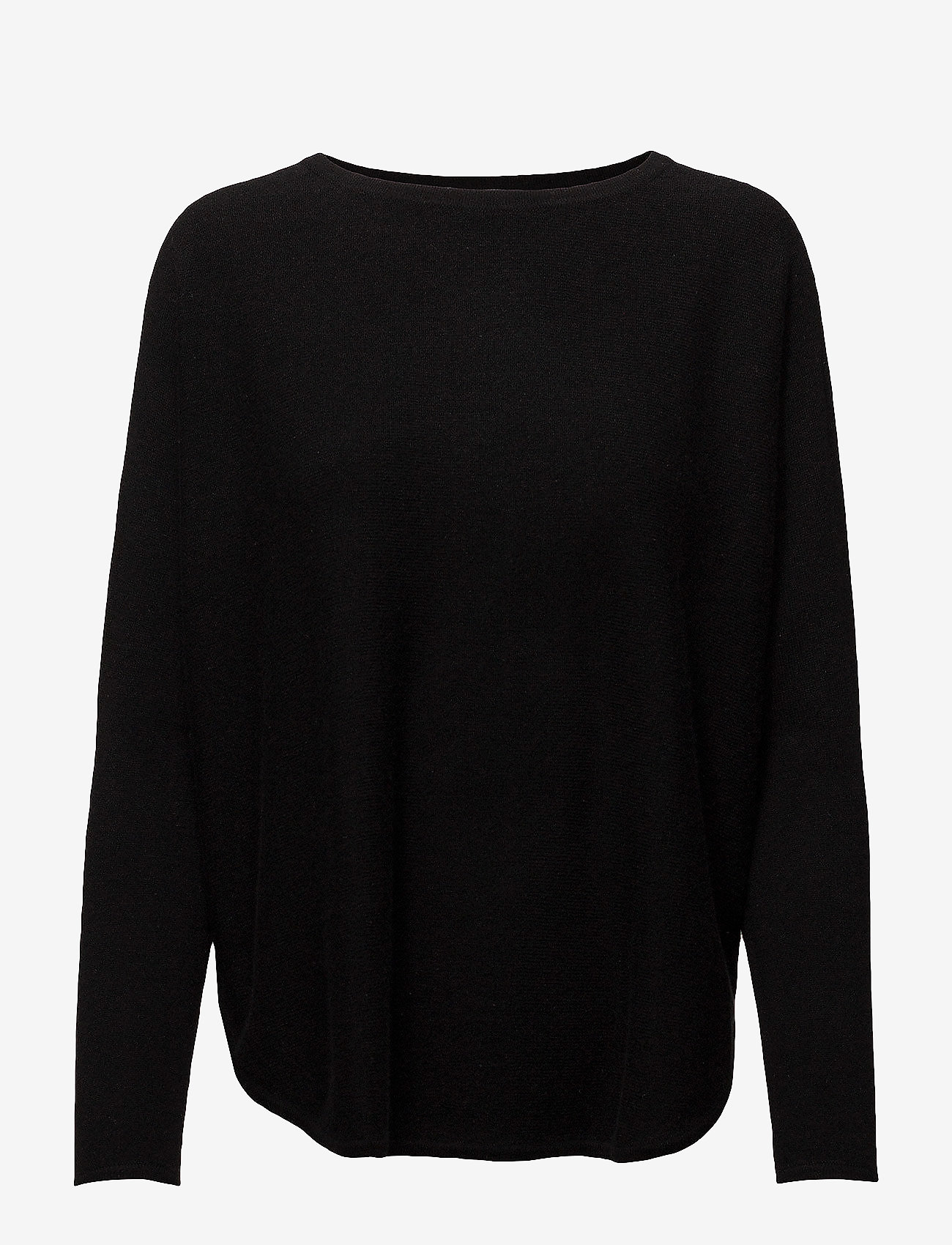 Davida Cashmere - Curved Sweater - herbstliche kleidung - black - 1