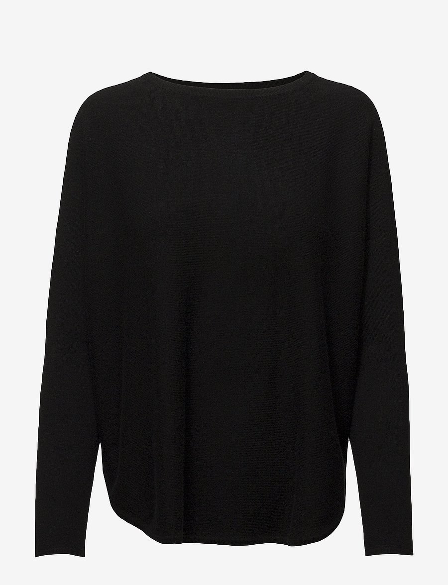 Davida Cashmere - curved sweater - kašmiir - black - 1
