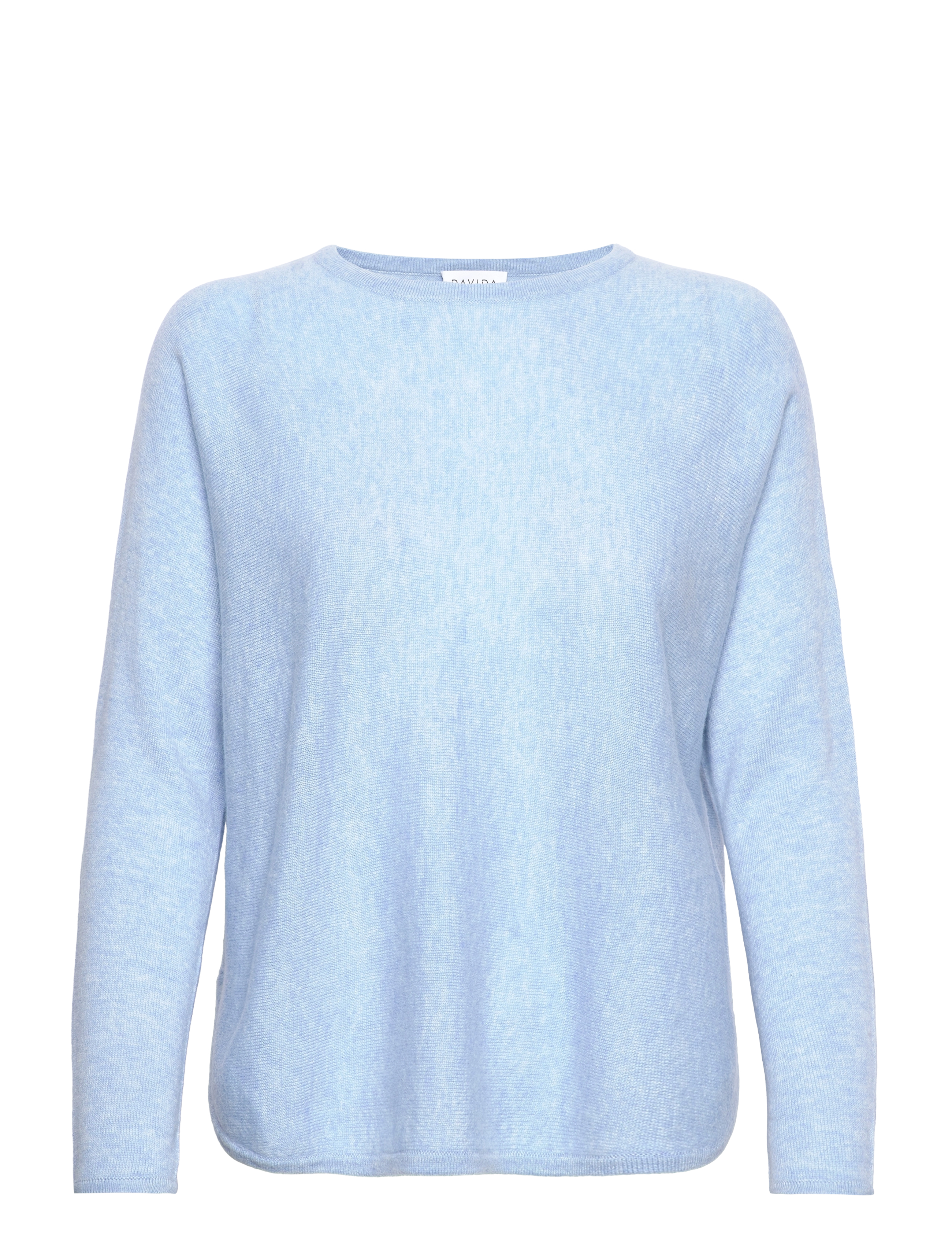 DAVIDA CASHMERE Curved Pullover Blau - S - Damen
