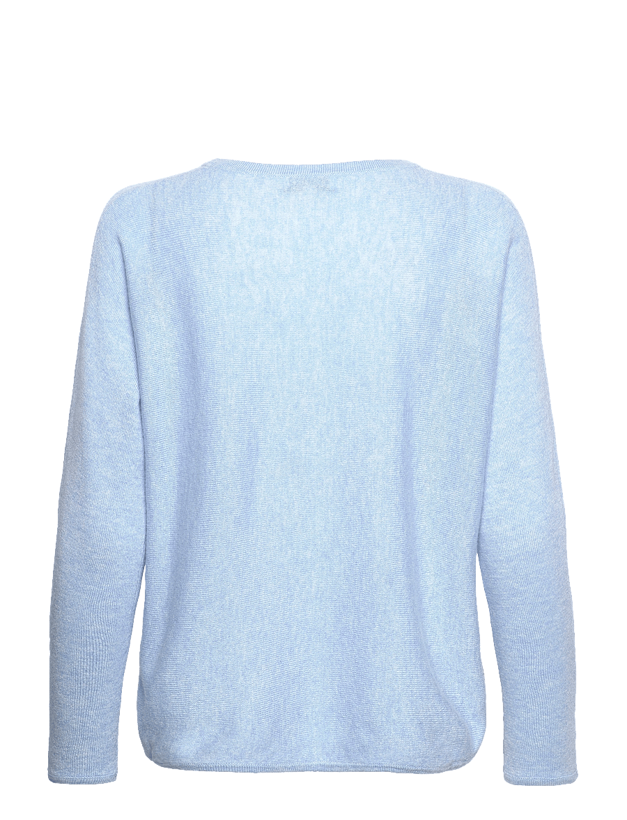 Davida Cashmere - curved sweater - cashmere - blue fog - 2