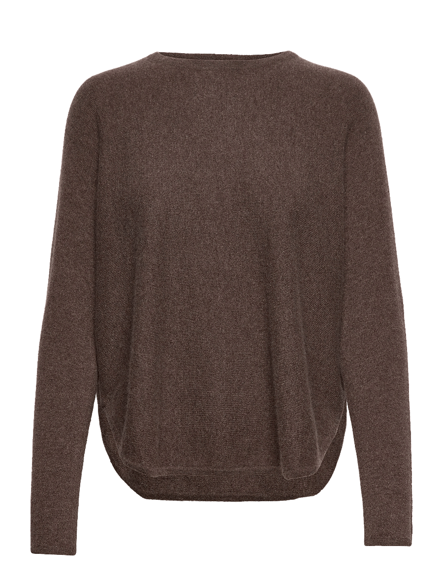 Davida Cashmere - curved sweater - kashmir - cacao - 0