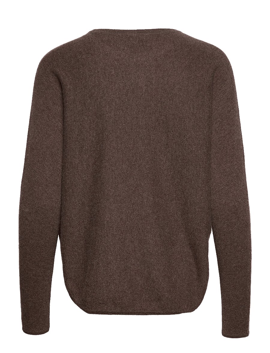 Davida Cashmere - curved sweater - kashmir - cacao - 1