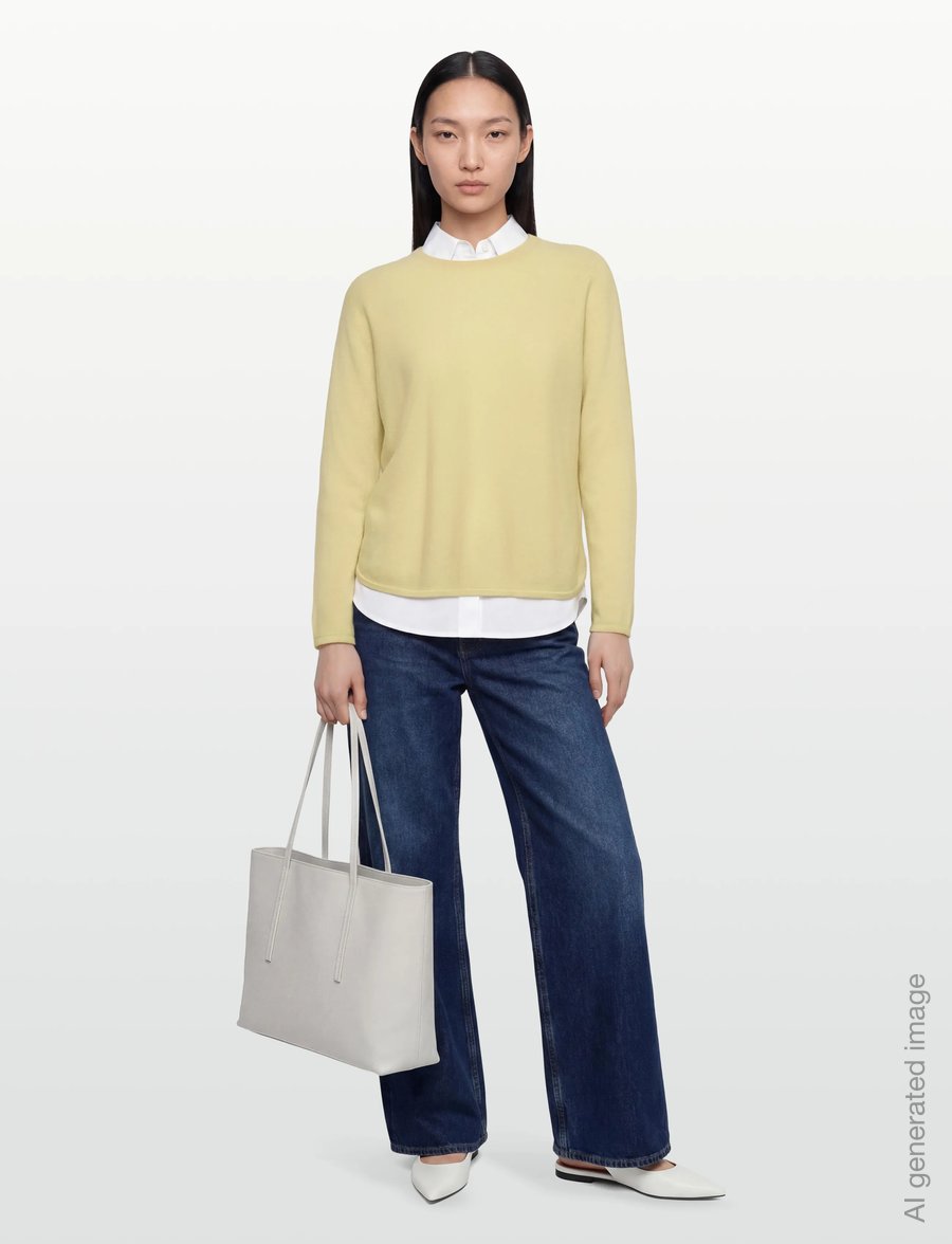 Davida Cashmere - curved sweater - kaschmir - citrus - 0