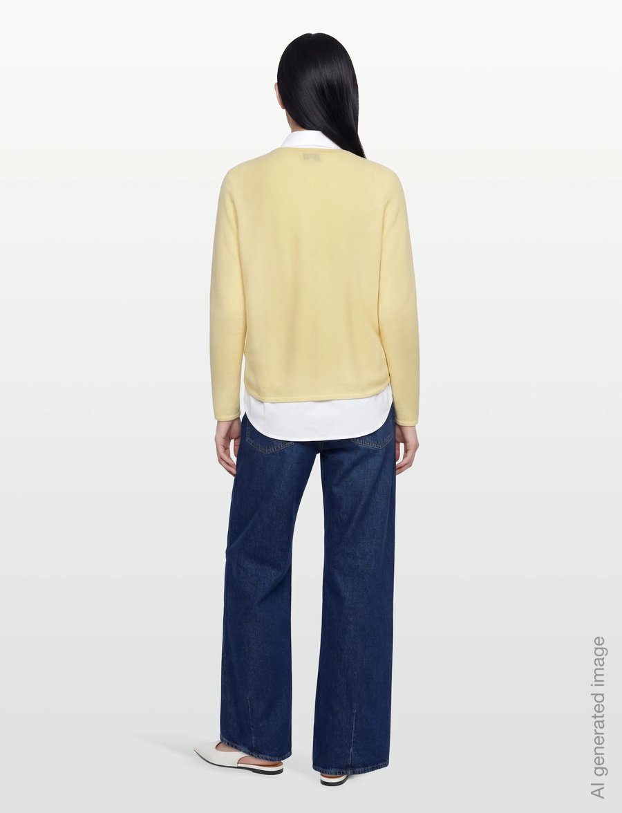 Davida Cashmere - curved sweater - kaschmir - citrus - 4