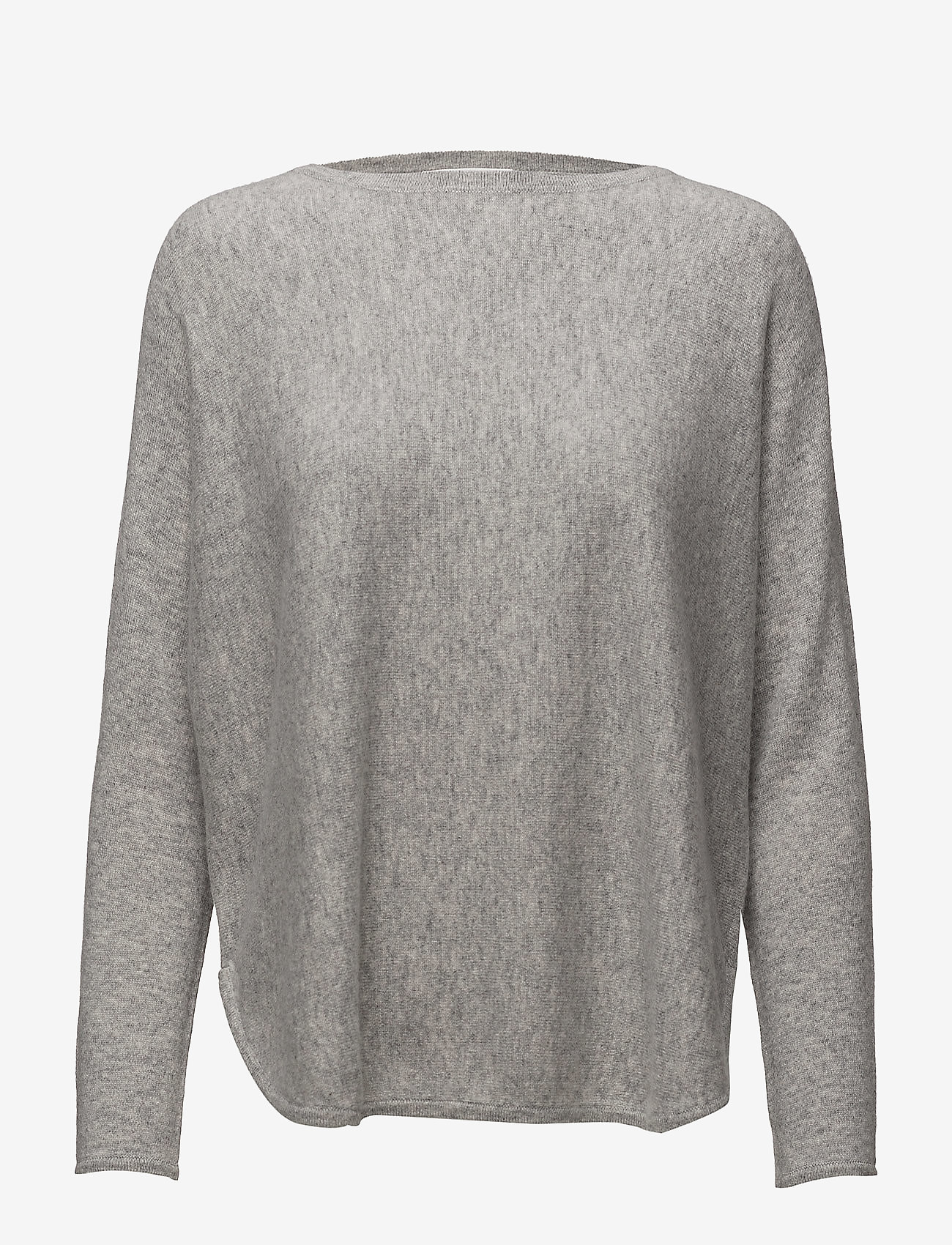 Davida Cashmere - Curved Sweater - trøjer - light grey - 1