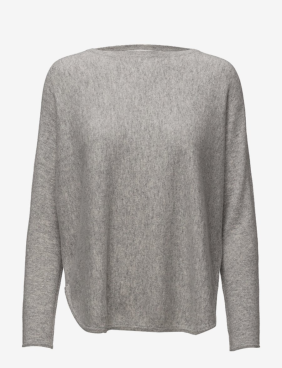 Davida Cashmere - curved sweater - kašmiir - light grey - 1