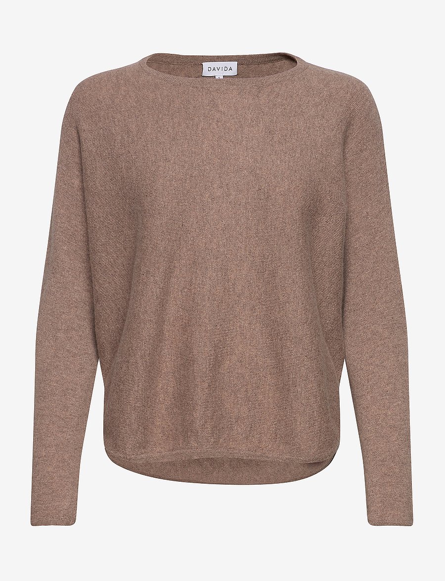 Davida Cashmere - curved sweater - kašmiir - mink - 1