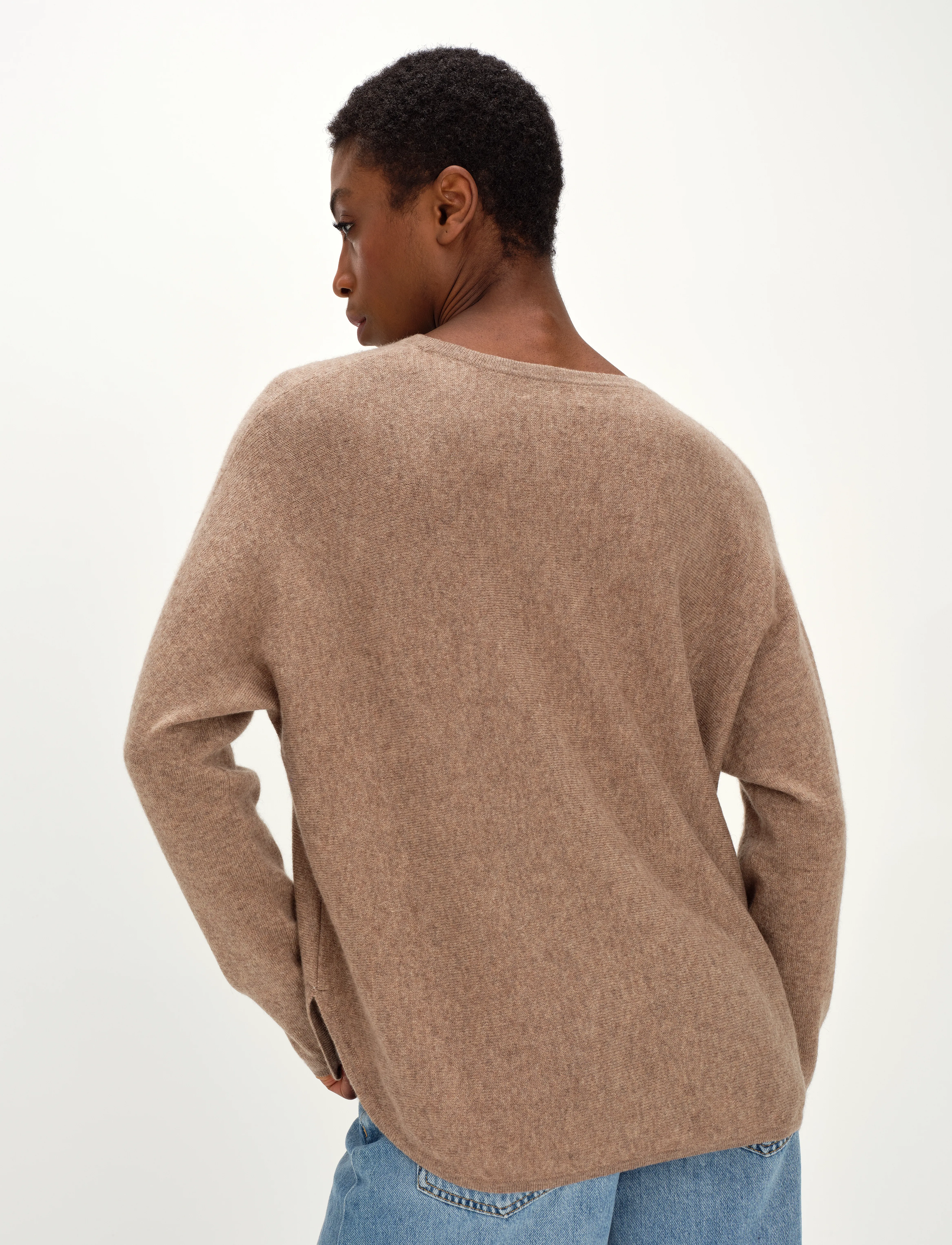 Davida Cashmere - Curved Sweater - trøjer - mink - 3