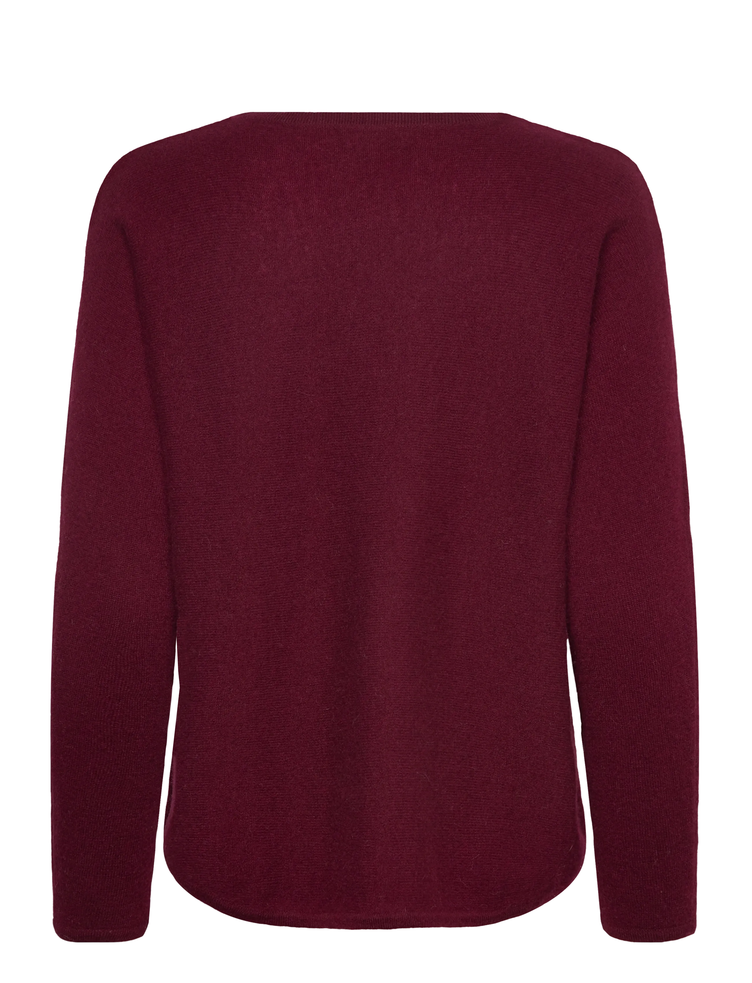 Davida Cashmere - Curved Sweater - trøjer - mulburry red - 1