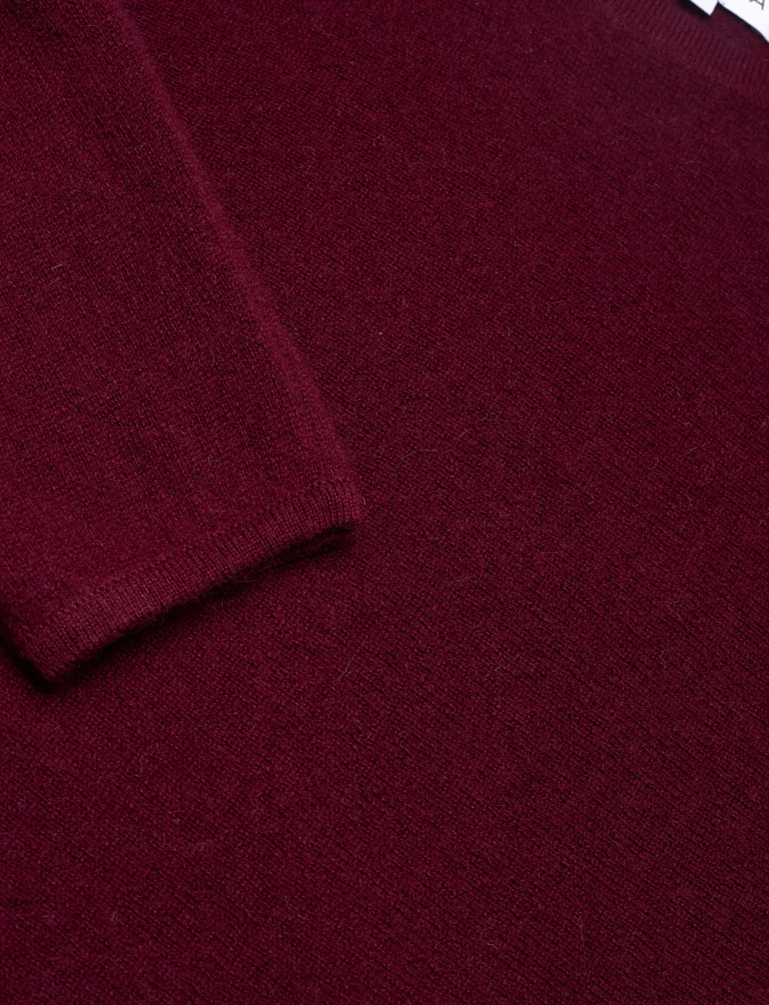 Davida Cashmere - Curved Sweater - trøjer - mulburry red - 2