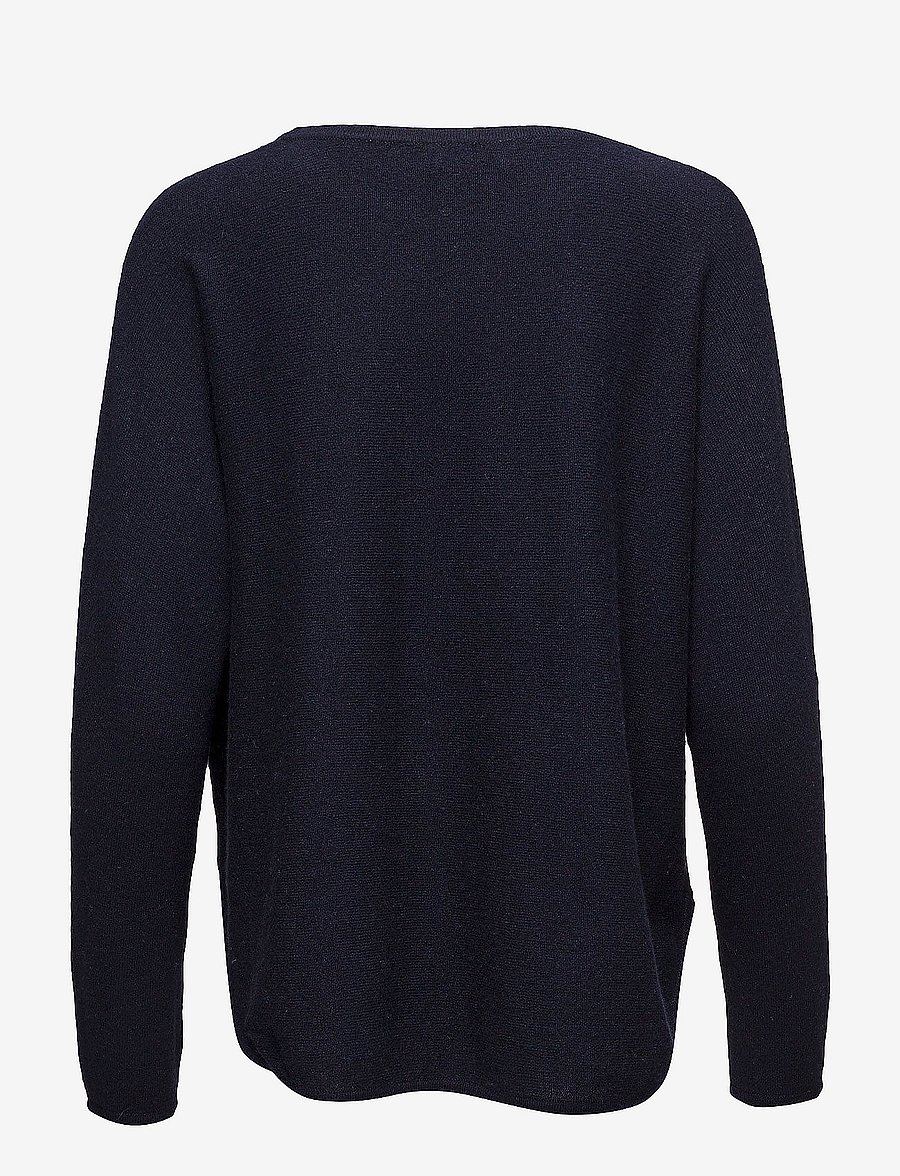 Davida Cashmere - curved sweater - kašmiir - navy - 1