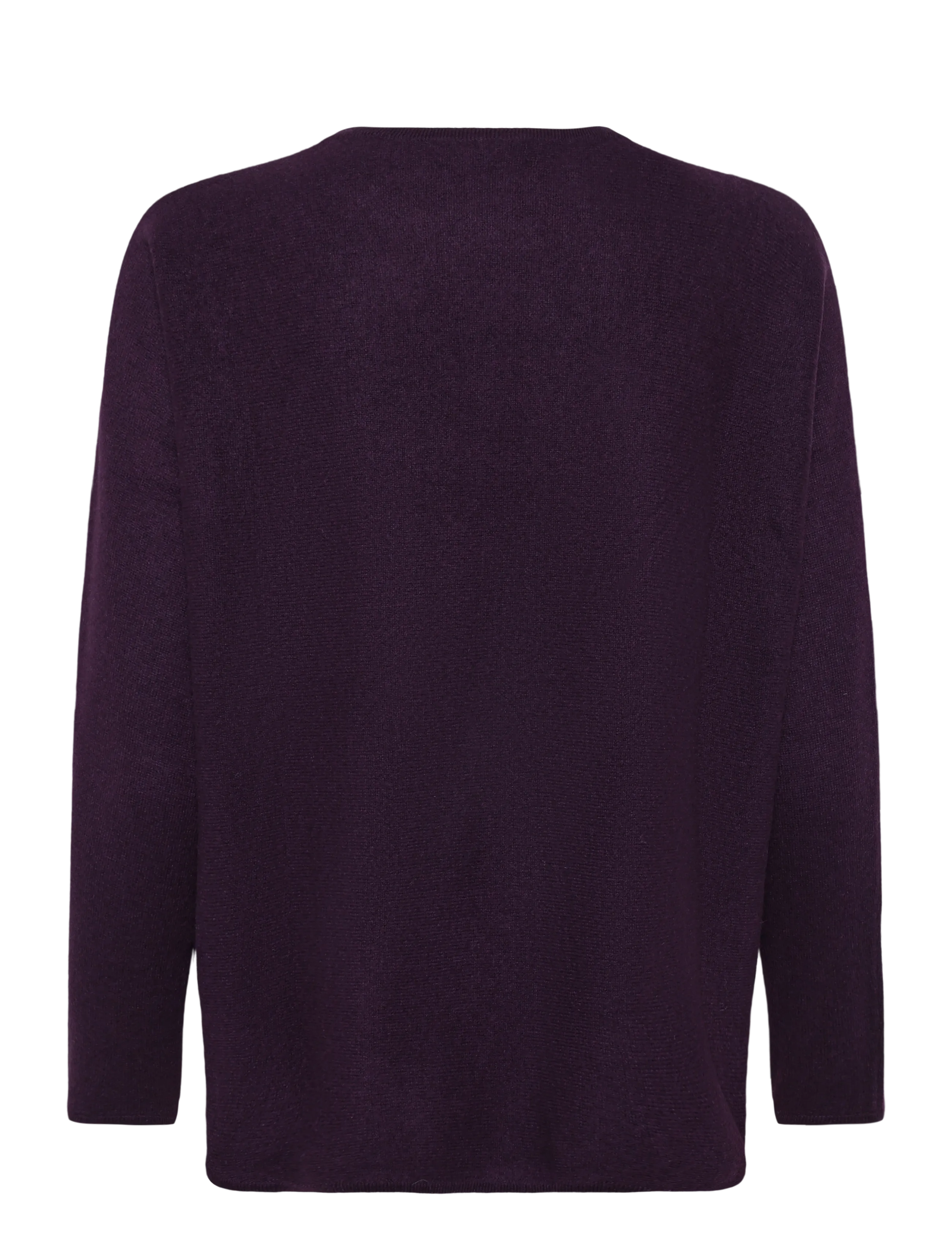 Davida Cashmere - curved sweater - cashmere - plum - 1