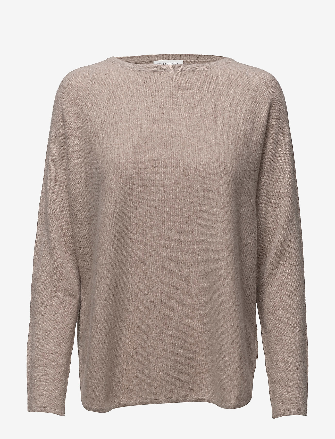 Davida Cashmere curved sweater - Kampsunid - SAND / beige