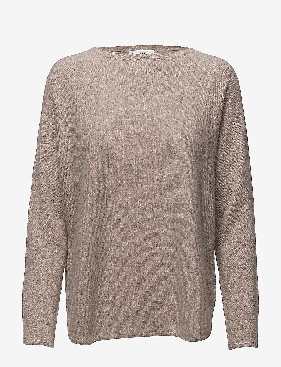 Davida Cashmere - curved sweater - kašmiir - sand - 0