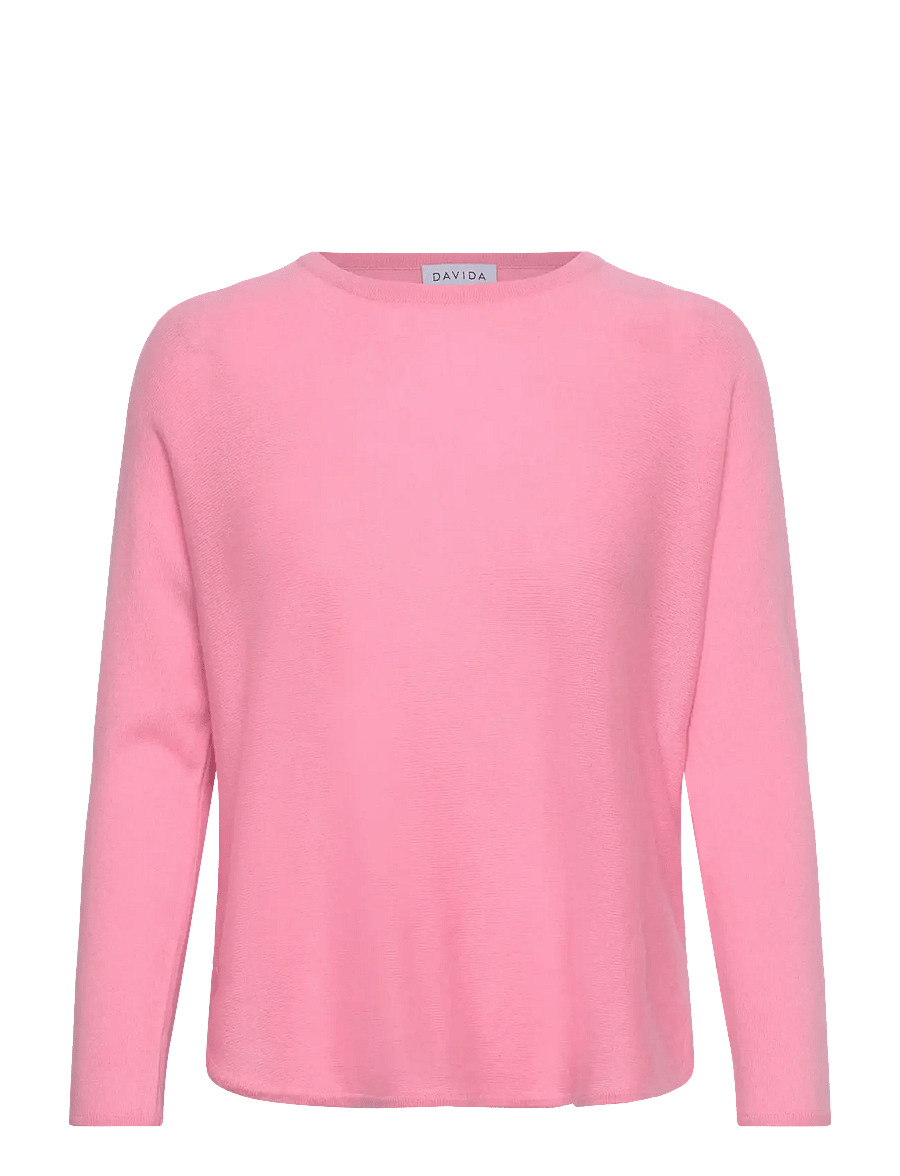 Davida Cashmere - curved sweater - kašmiir - strong pink - 1