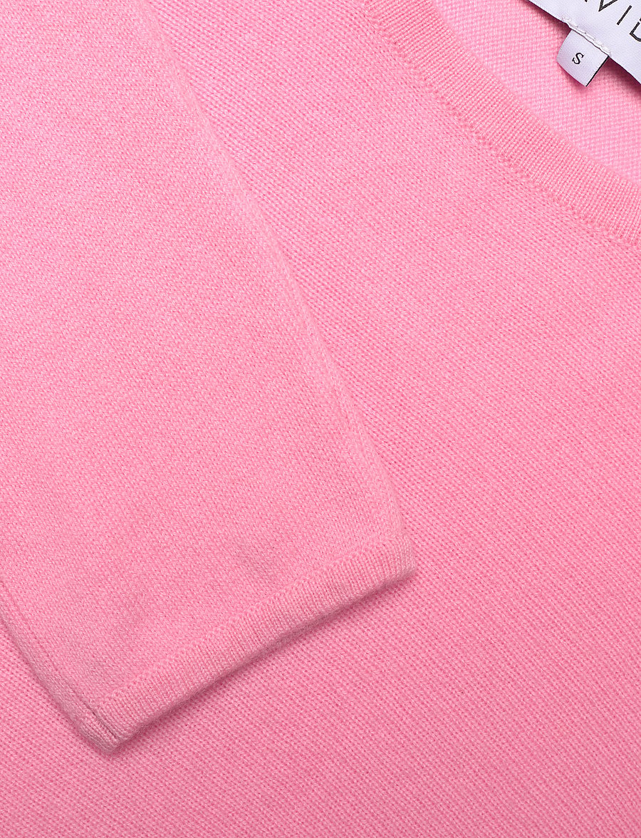 Davida Cashmere - curved sweater - kašmiir - strong pink - 4