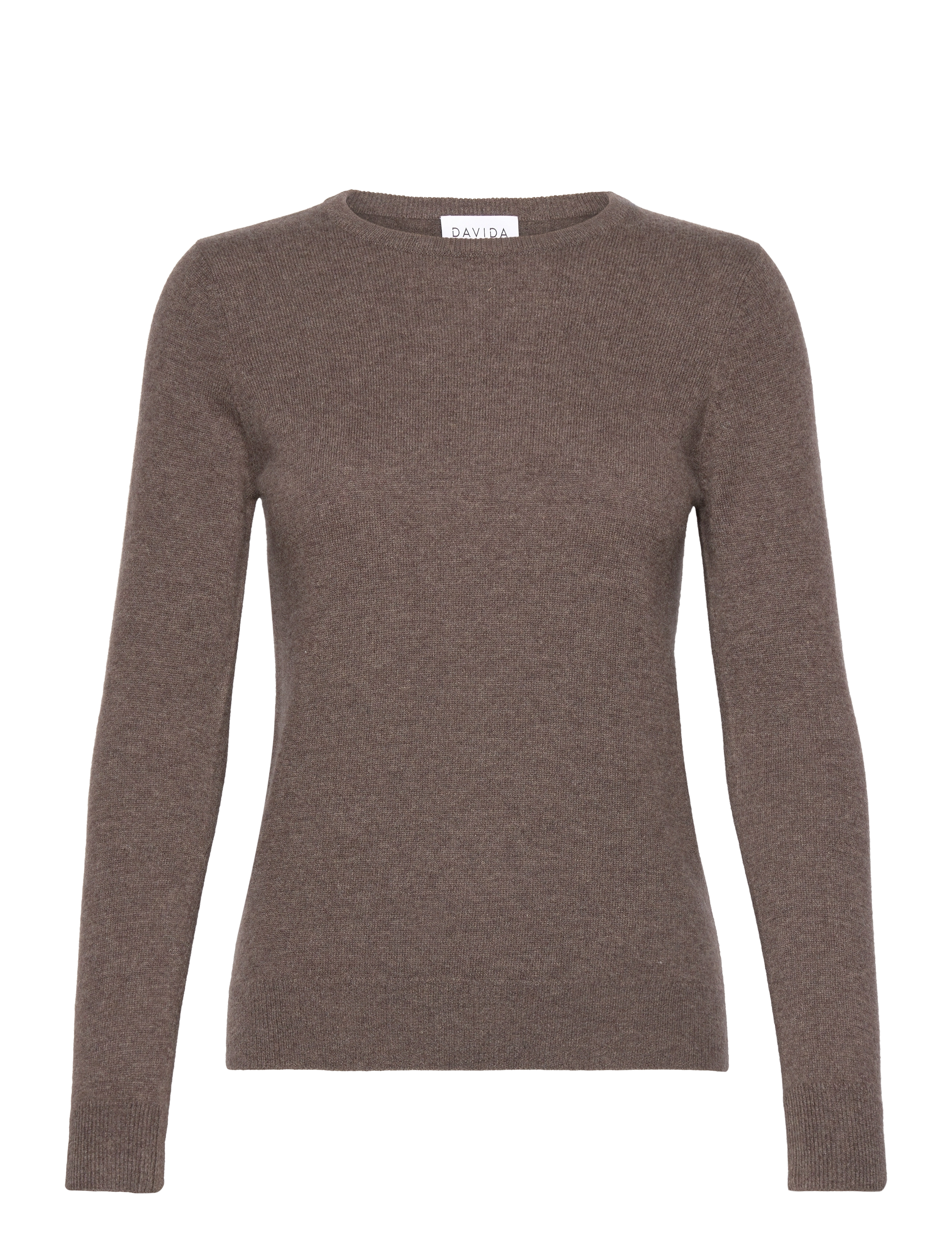 Basic O-neck Sweater - CACAO