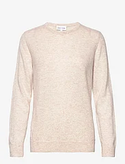 Davida Cashmere - Basic O-neck Sweater - cashmere - light beige - 1