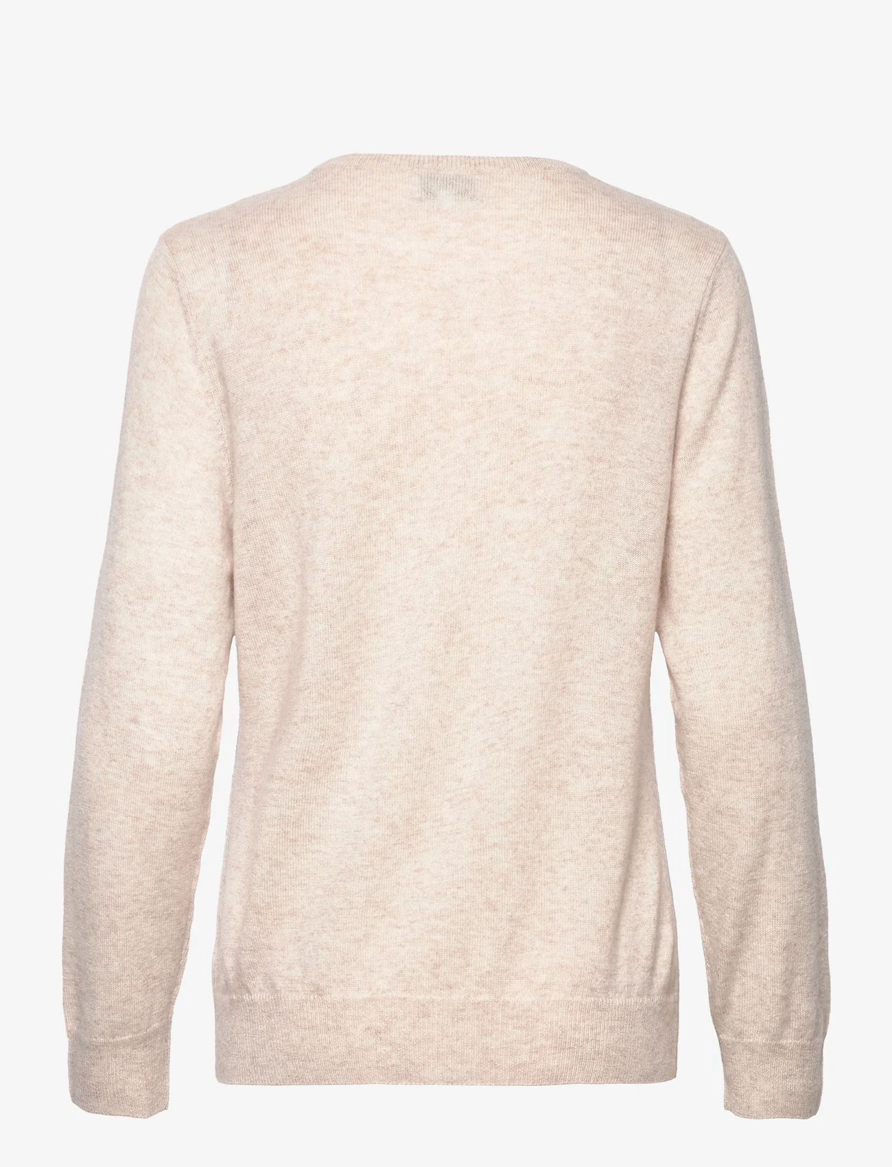 Davida Cashmere - Basic O-neck Sweater - cashmere - light beige - 2