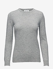 Davida Cashmere - Basic O-neck Sweater - light grey - 0