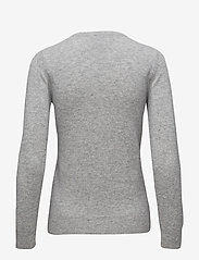 Davida Cashmere - Basic O-neck Sweater - trøjer - light grey - 1