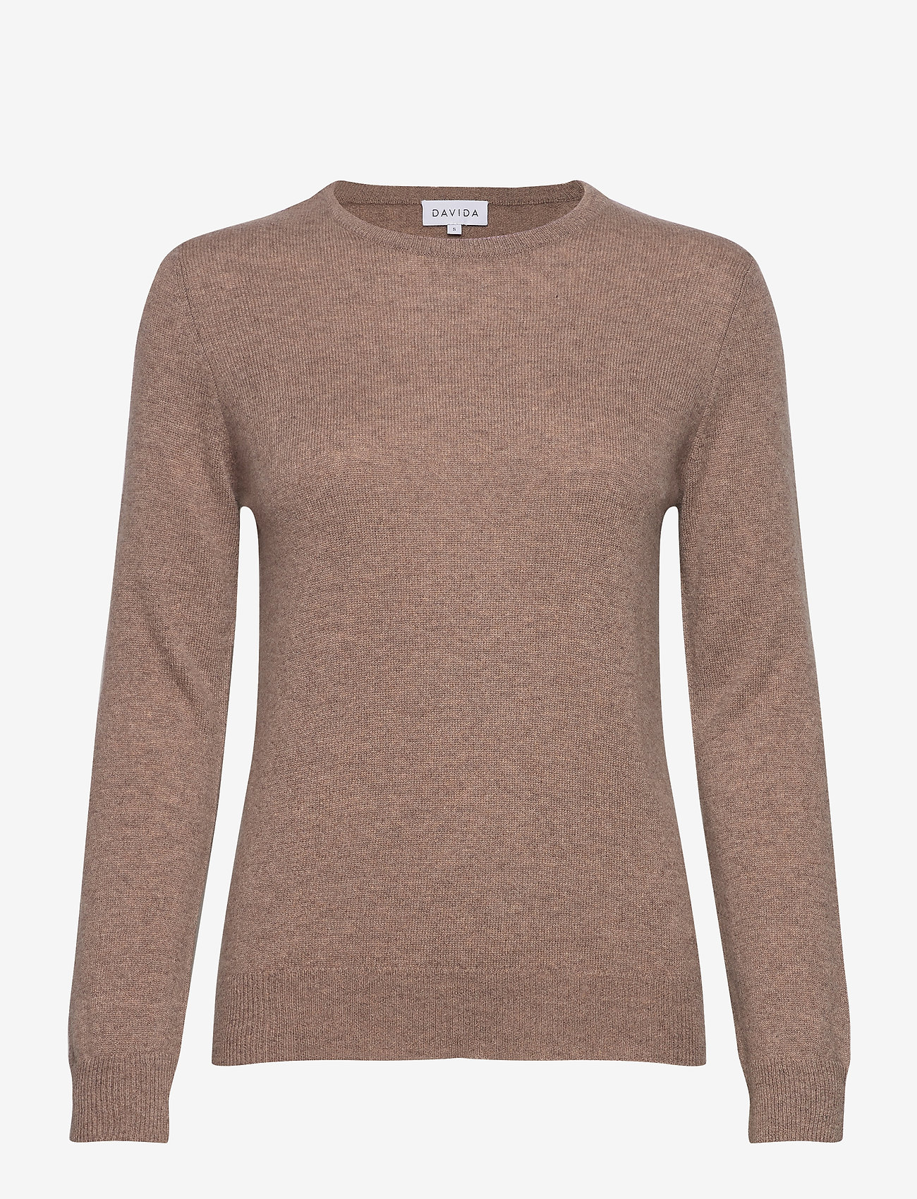 Davida Cashmere - Basic O-neck Sweater - trøjer - mink - 0