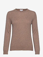Davida Cashmere - Basic O-neck Sweater - džemprid - mink - 0