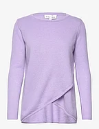 Wrap Front Sweater - LAVENDER