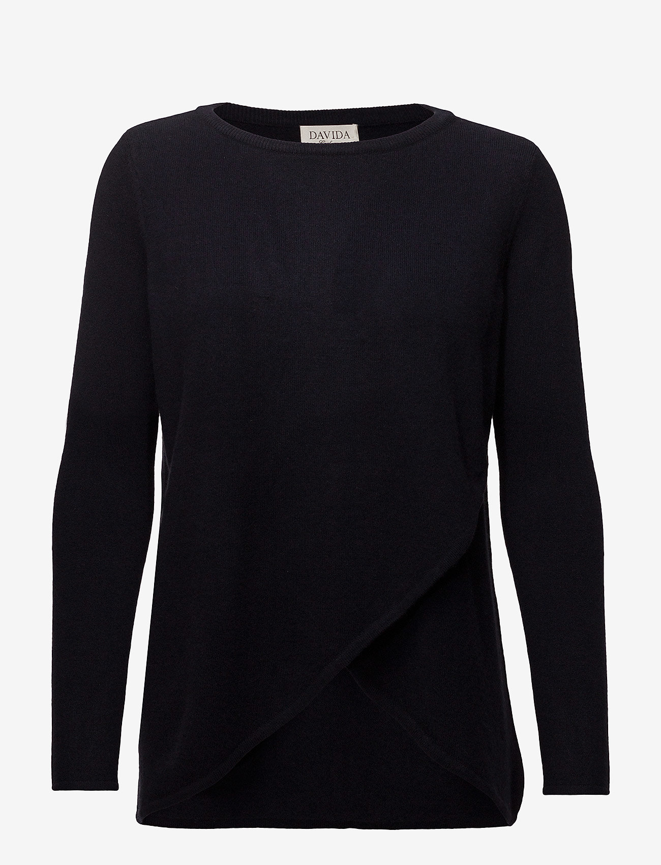 Davida Cashmere - Wrap Front Sweater - navy - 0
