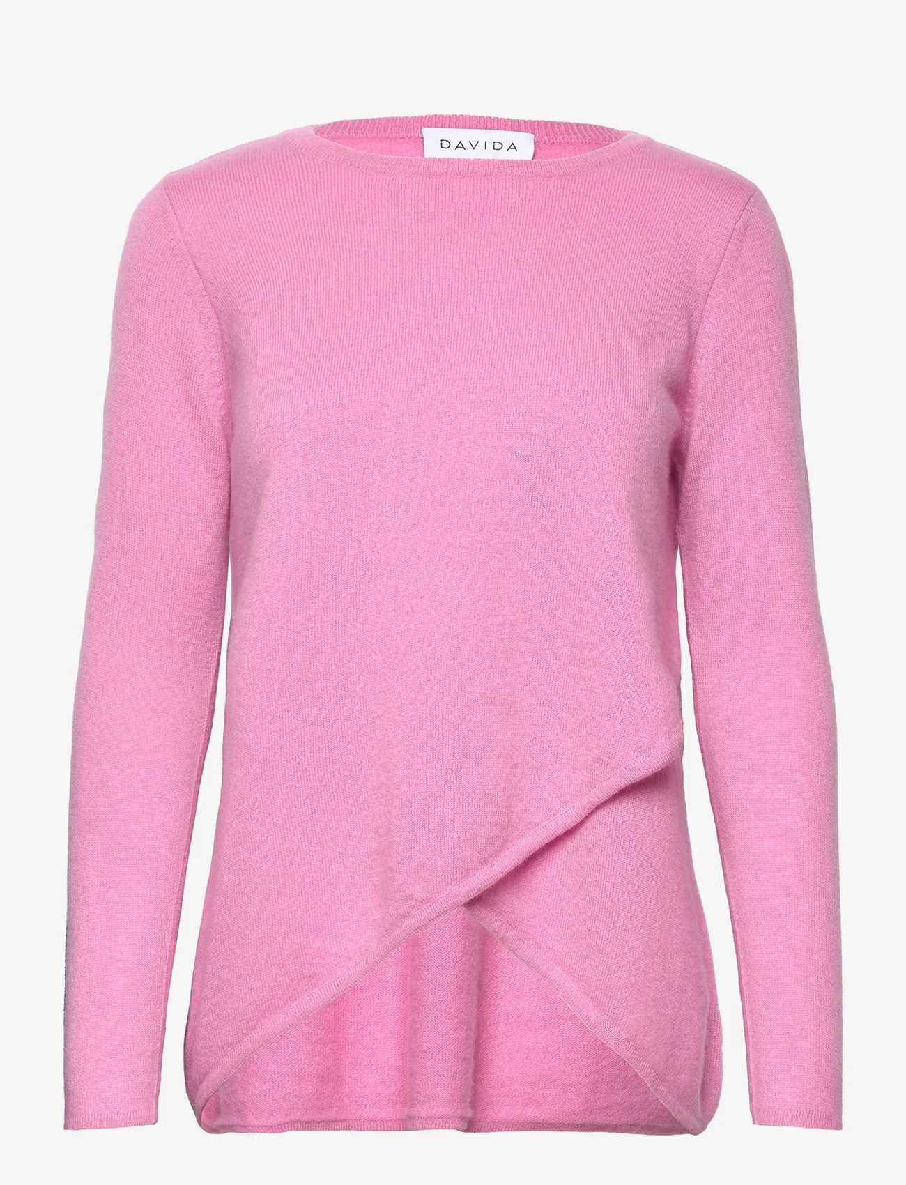 Davida Cashmere - Wrap Front Sweater - swetry - rose pink - 0
