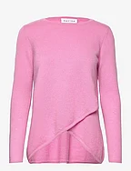 Wrap Front Sweater - ROSE PINK