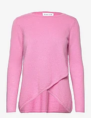 Davida Cashmere - Wrap Front Sweater - swetry - rose pink - 0