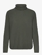 Curved Turtleneck - ARMY GREEN