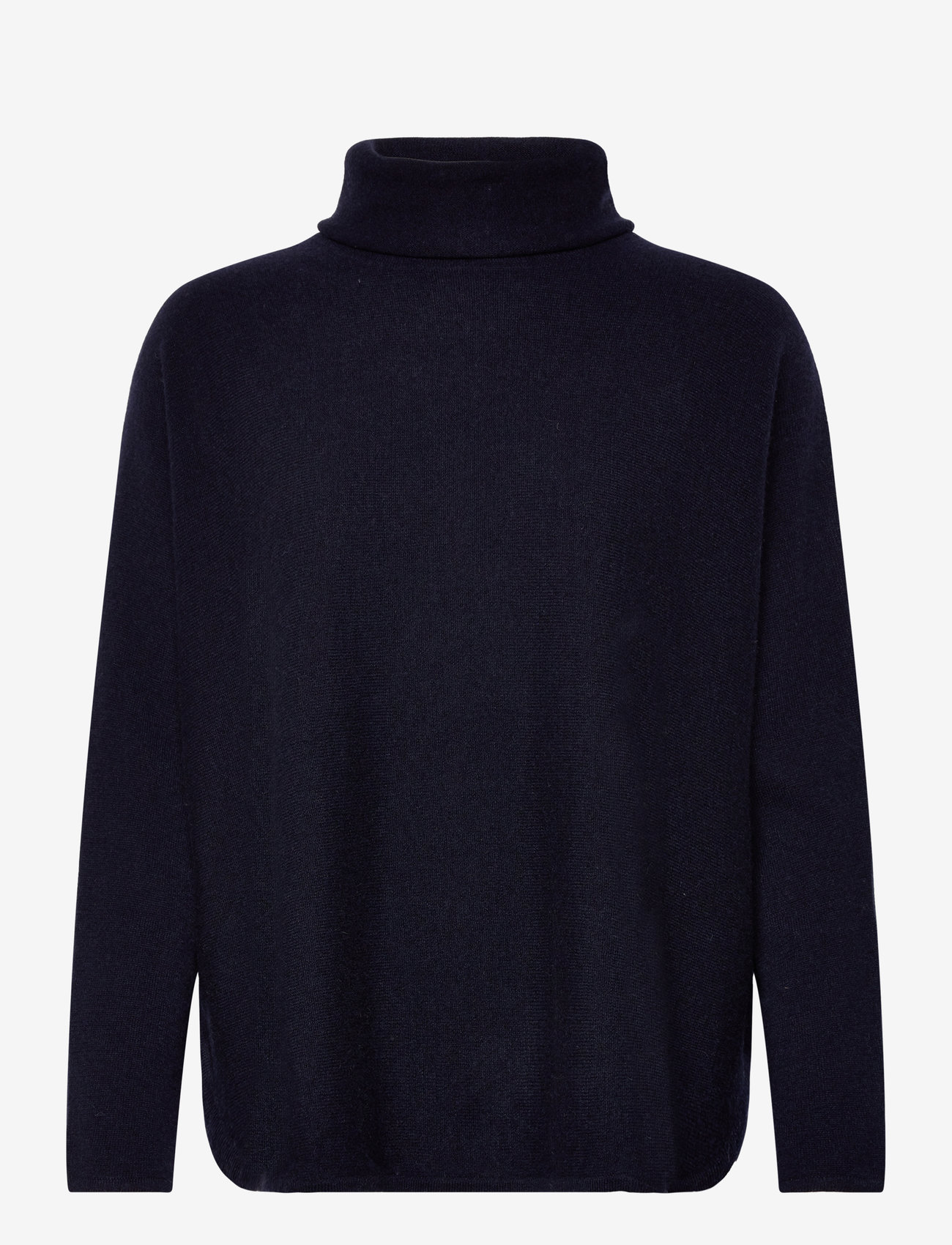 Davida Cashmere - Curved Turtleneck - navy - 0
