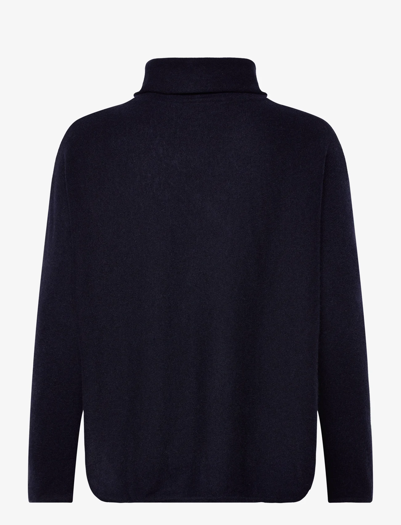 Davida Cashmere - Curved Turtleneck - rullekraver - navy - 1