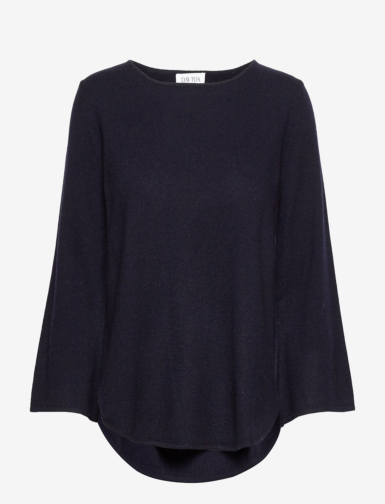 Davida Cashmere - Quarter Wide Sleeve Sweater - navy - 0